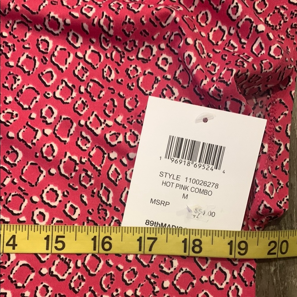 89th & Madison NWT Multiple Sizes Pink Patterned Women's Top - Picture 8 of 13